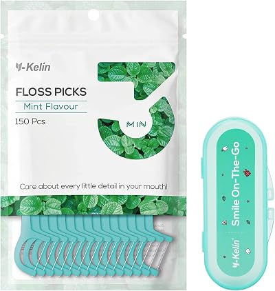 YKL Y-Kelin Dental Floss 150 Pcs with Storage Box Mint Flavor Teeth Cleaning