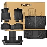 IKABEVEM Floor Mats Compatible with 2020-2025 Ford Explorer 6 Seats - Custom Fit Full Set Car Accessories for Ford Explorer Includes XLT ST Platinum Active Hybrid (Floor Mats & Cargo & Backrest Mats)