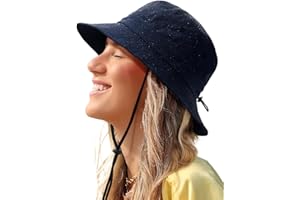SHINCHIC Waterproof Bucket Hat for Women Men Rain Hat UPF 50+ Wide Brim Boonie Sun Hat Foldable Summer Floppy Beach Fishing Safari Hat