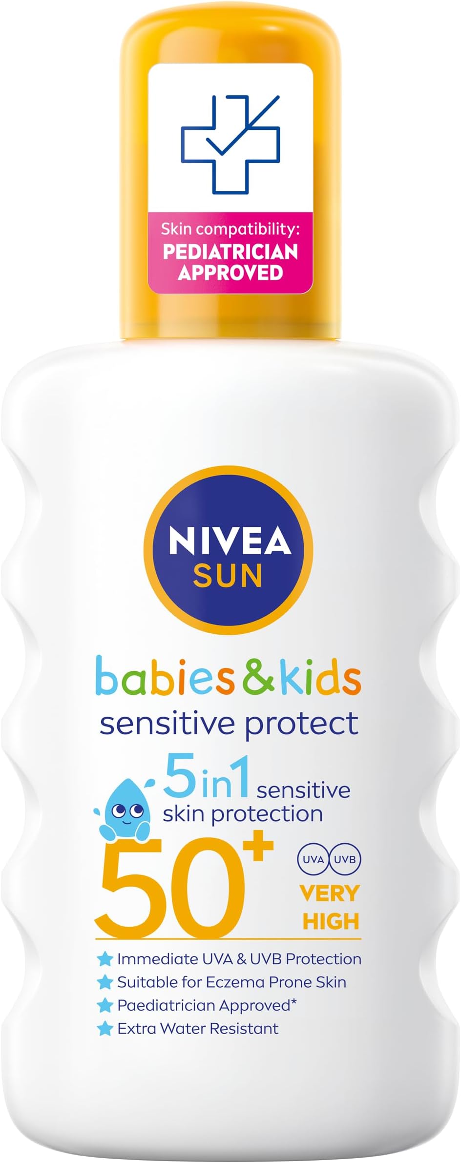 NIVEA SUN Kids Protect & Sensitive Spray SPF50+ 200ml Sunscreen