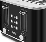 Morphy Richards Motive 4 Slice Toaster 1600W Black Browning Reheat Defrost view 4