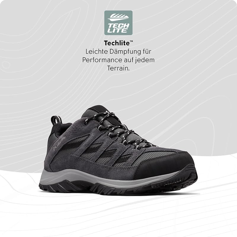 Crestwood Wanderschuhe für Herren, Schwarz (Shark x Columbia Grey), 42 EU