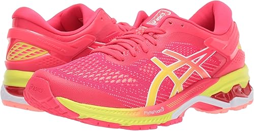Amazon アシックス レディースランニングシューズ スニーカー 靴 Gel Kayano 26 Pink Sour Yuzu 10 26 5cm B 並行輸入品 Asics アシックス シューズ バッグ