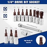 WORKPRO 1/4” Torque Wrench 14-Piece Set 2-26 N.m Bi-Directional view 4