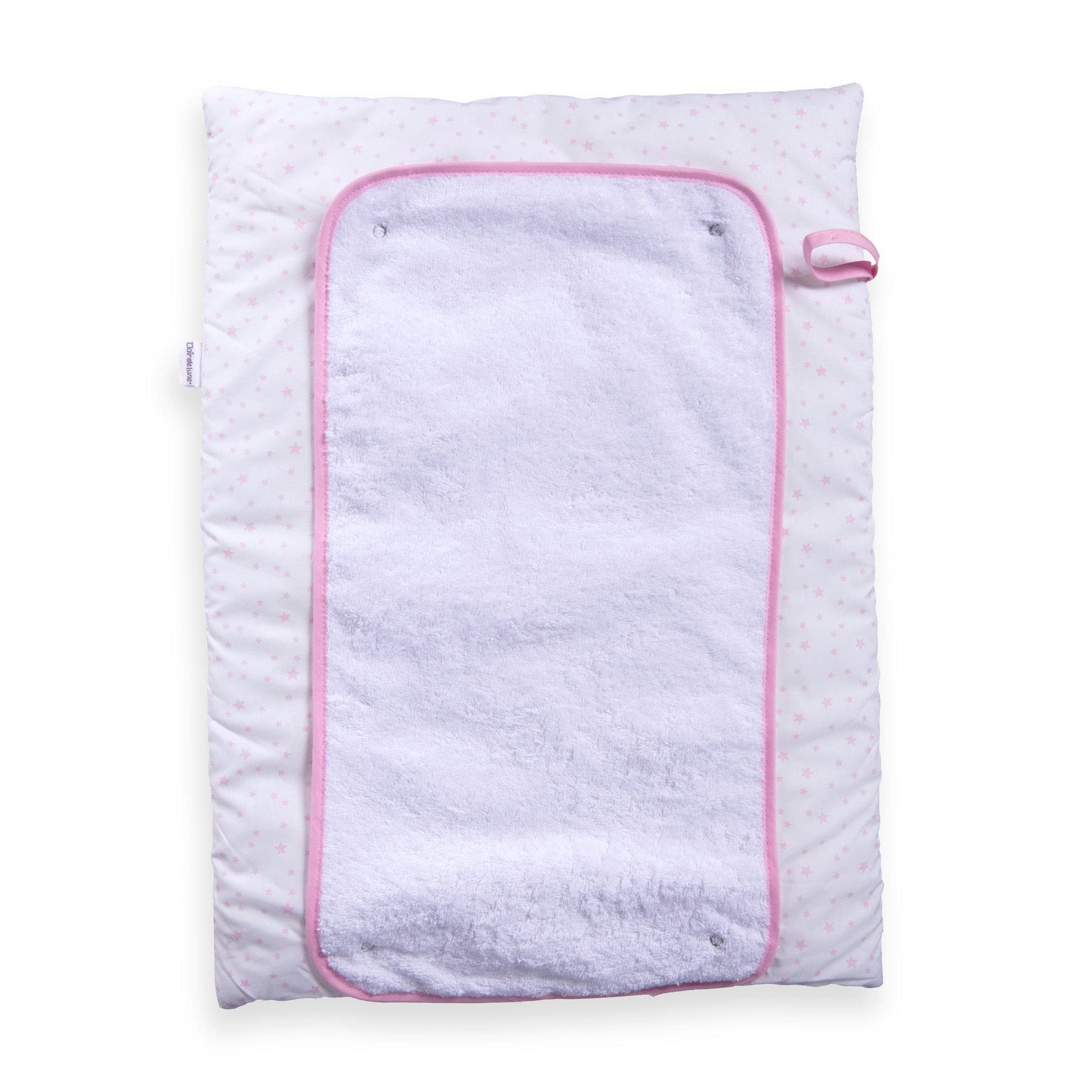 Clair de Lune Pink Stars & Stripes Roly Poly Travel and Change Mat