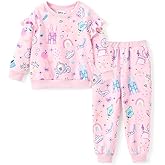 Disney Frozen Toddler Girl Outfits Long Sleeve Shirt and Pocket Pant Clothing Sets Fall Casual Pullover Dailywear
