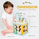 Airlab Wooden Activity Cube Toys 5 in 1 Bead Maze Shape Sorter Montessori view 5