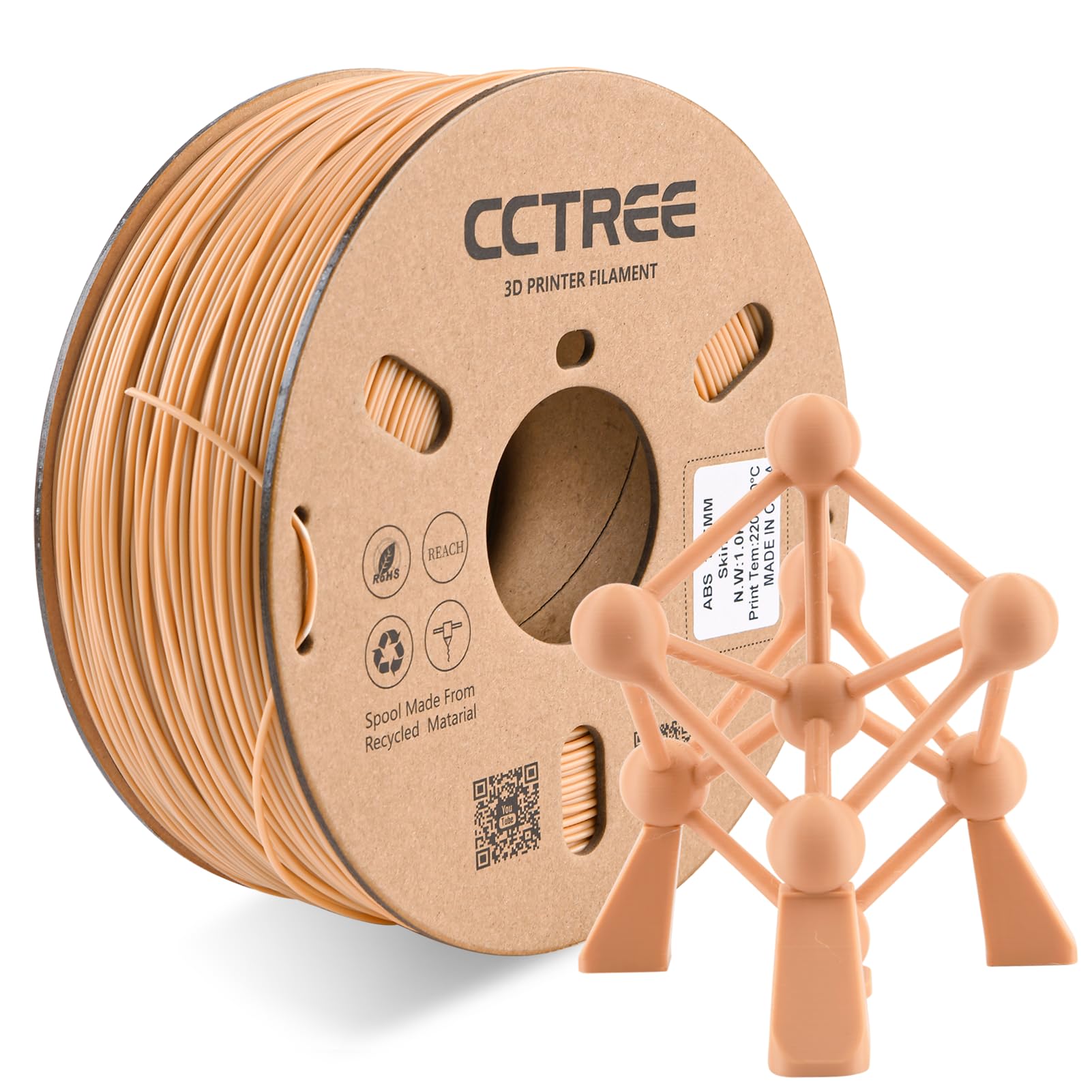 CCTREE ABS+ Filament 1.75mm, Strong and Durable 3D