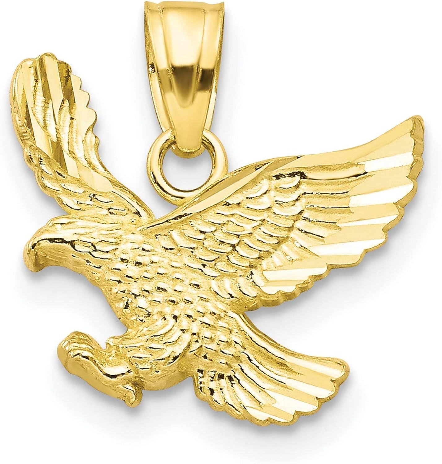 10k Yellow Gold Eagle Charm 15 mm x 15 mm Jewelry