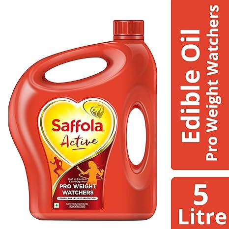 Saffola Active, Pro Weight Watchers Edible Oil, Jar, 5 L