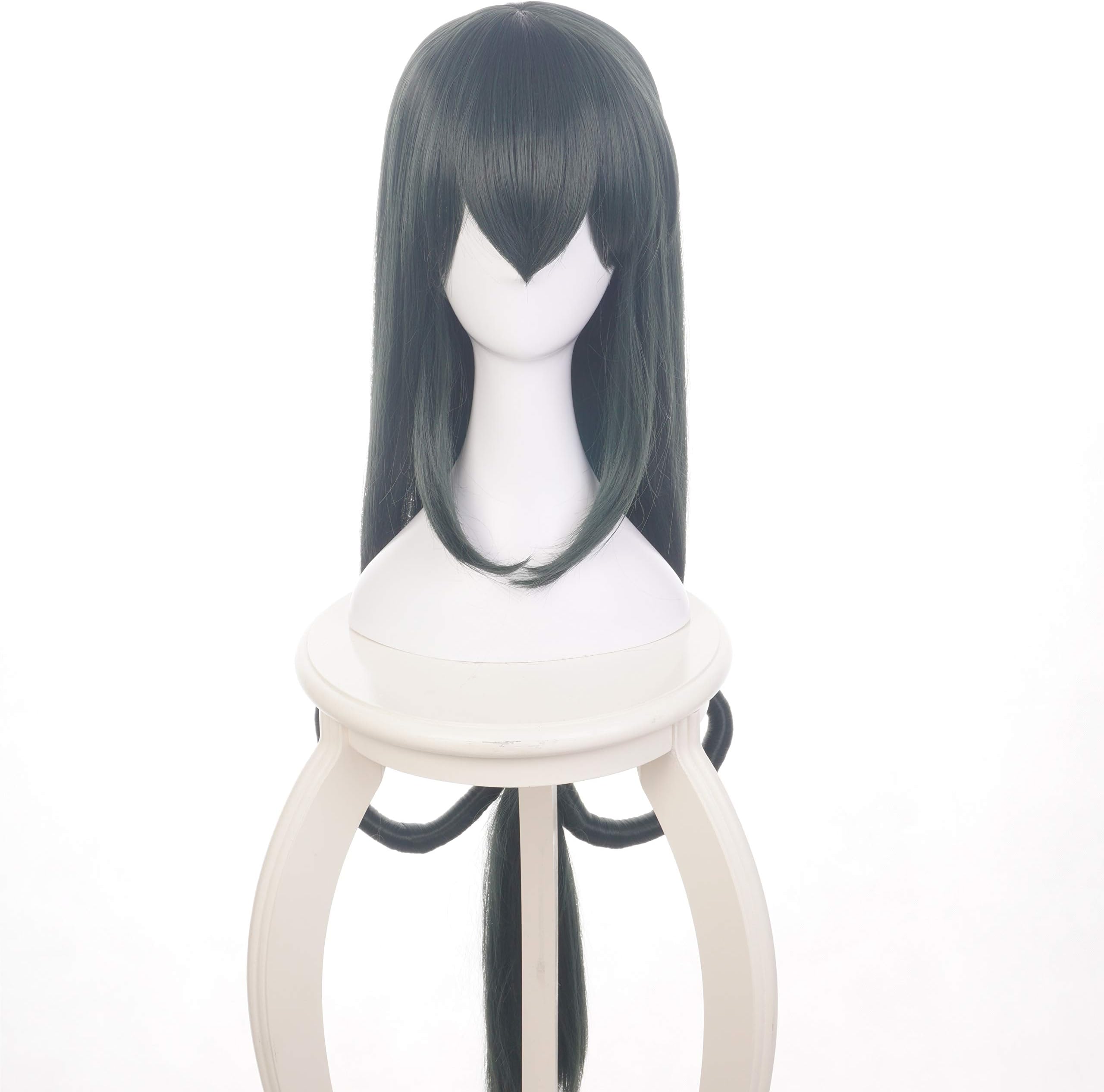 NEWNESS Cosplay Wig Long Green Synthetic Hair Wig for My Hero Academia Tsuyu Asui