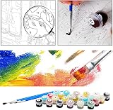 Kaieteur Painting by Numbers Kit 16x20 Sea View DIY Canvas with 24 Colors view 2