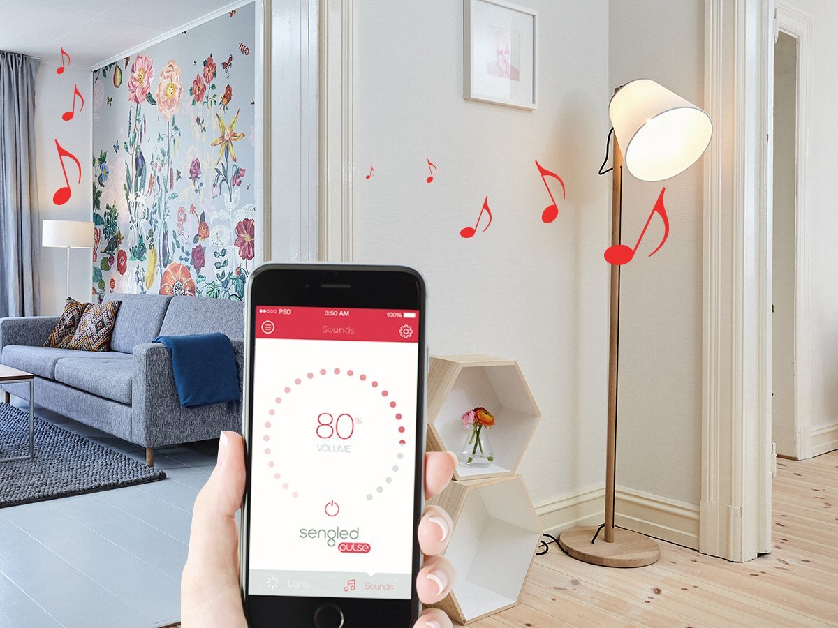 Sengled+ C01-BR30SP  Pulse Dimmable LED Light Bulb with a Built-In Wireless Bluetooth JBL Speaker, Satellite Bulb, Pewter