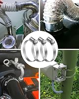 JatilEr 100-120mm Hose Clips 8 Pcs 304 Stainless Steel Pipe Clamps view 6