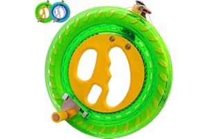 Yiranzide Kite Reel and Kite String Spool, with High Strength Kite String, Equipped with Locking Device and Connector, Metal Handle, Kite String with Reel for Adults and Kids