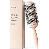AIMIKE Round Brush for Blow Out, Extra Long Round Hair Brush w/Nano Thermal Ceramic & Ionic Tech, for Blow Drying & Styling, Curling and Shine - Barrel 2.1 inch