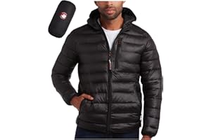 CANADA WEATHER GEAR Mens' Puffer Jacket - Lightweight Packable Bubble Coat, Water Resistant Outerwear Jackets for Men (M-XXL)