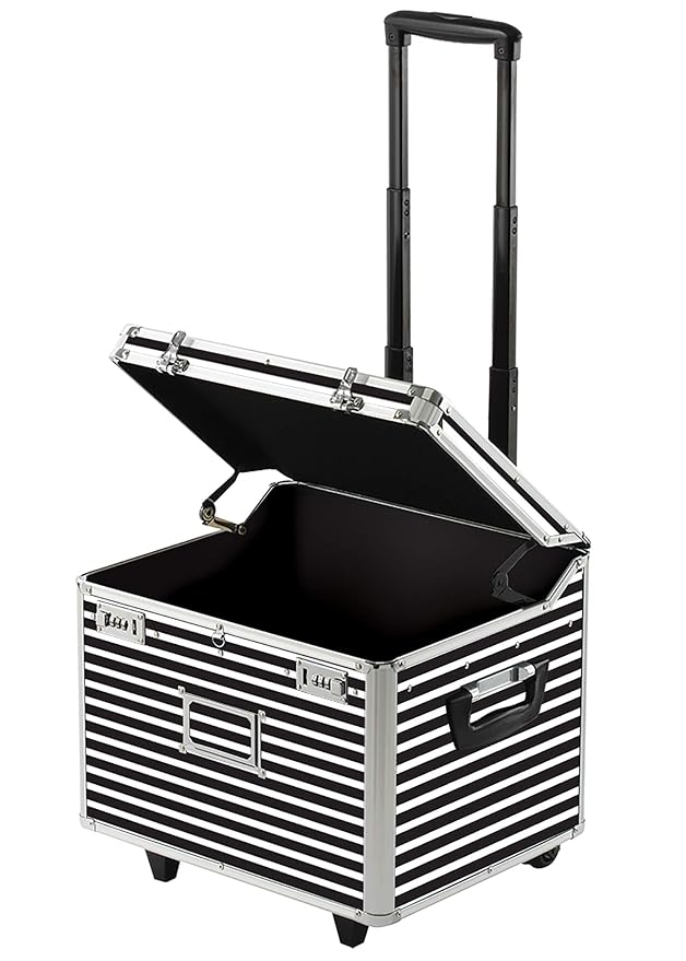 Vaultz VZ00685 Locking Mobile Rolling File Storage Chest, Letter/Legal