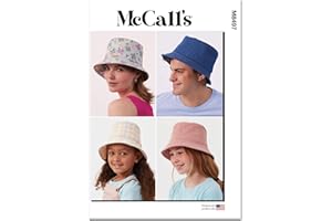 McCall's Children's, Teens' and Adults' Bucket Hat Sewing Pattern Packet, Design Code M8497, All Sizes, Multicolor