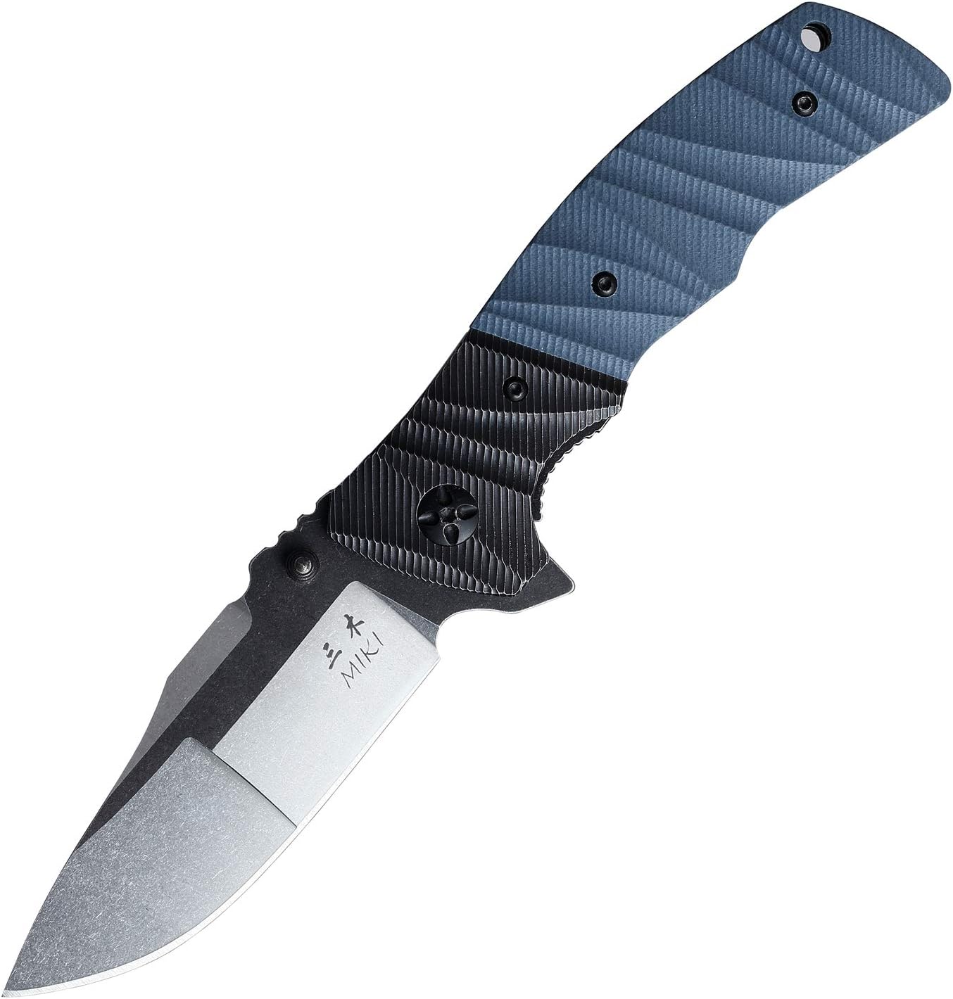 MIKI Camping Pocket Folding Knife, Stonewashed Cleaver