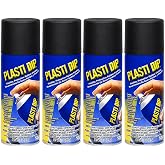 4 PACK PLASTI DIP Mulit-Purpose Rubber Coating Spray BLACK 11oz Aerosol