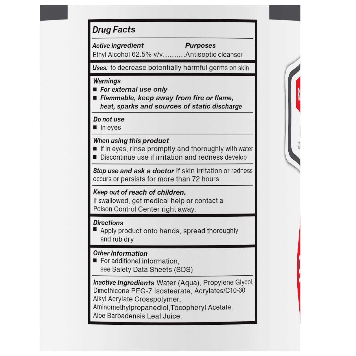 Rubbermaid Gel Hand Sanitizer, Alcohol-Based, Pack of 2 Bottles, 32 Ounces Each, Made in The USA: Industrial & Scientific