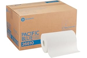 Georgia-Pacific, Pacific Blue Ultra, 9" Paper Towel Rolls (26610), White, 6 Rolls per Case, 400' per Roll