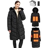 CPZDAZX Heated Jackets for Women, Womens Heated Jacket with 10000mAh Battery Pack, 8 Heat Zones, Winter Coats for Women