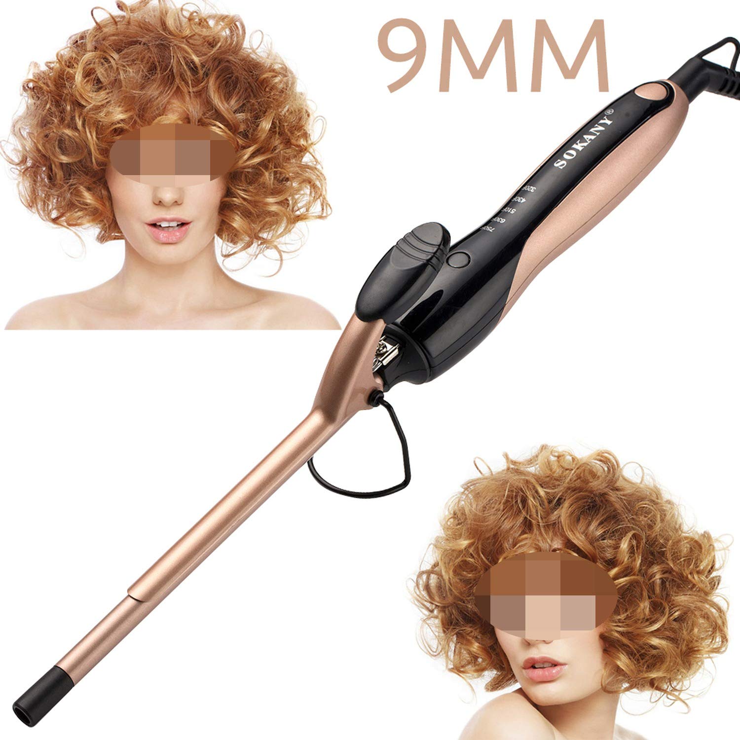 Buy Badi Badi Black Ceramic Gold Golden 9mm Electric Hair Styler