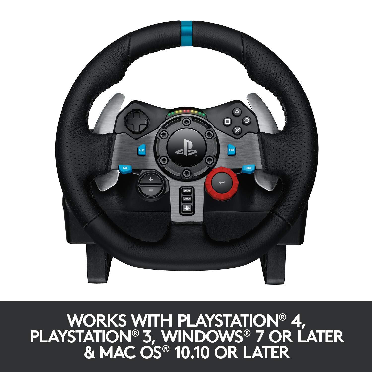 Logitech G29 Driving Force Racing Wheel and Floor Pedals, Real Force Feedback, Stainless Steel
