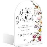 Bible Guest Book Sign, Wedding Signs for Ceremony and Reception, Floral Arch Acrylic Wedding Signs, Bridal Shower Decoration, Bridal Shower Decor, Supplies For Engagement and Anniversary Party-28