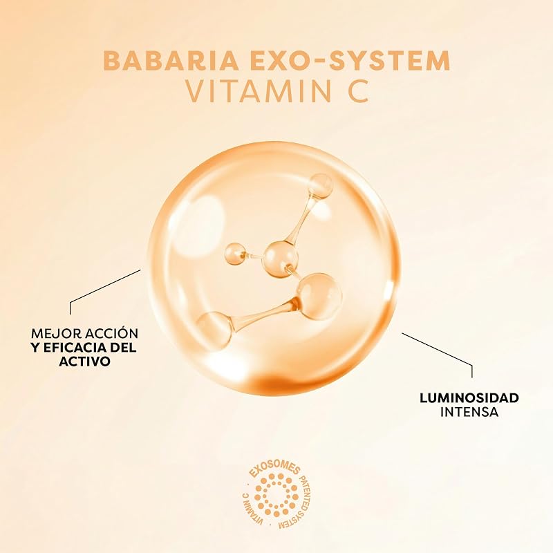 Babaria - sérum facial vitamina c 30ml | cuidado facial feminino antienvelhecimento | vitamina c sérum pele luminosa | tratamento antioxidante | anti-manchas | uso diário dia e noite | 100% vegano