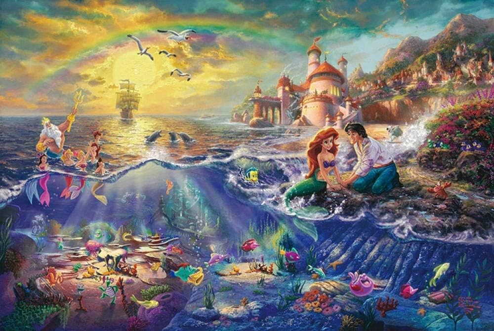 Kkxka The Mermaid Figure Puzzle Cartoon Anime Puzzle for Adult Children's Educational Toy Puzzle Game（1000 Pieces）