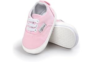 RVROVIC Baby Boys Girls Shoes Canvas Toddler Sneakers Anti-Slip Infant First Walkers 0-18 Months