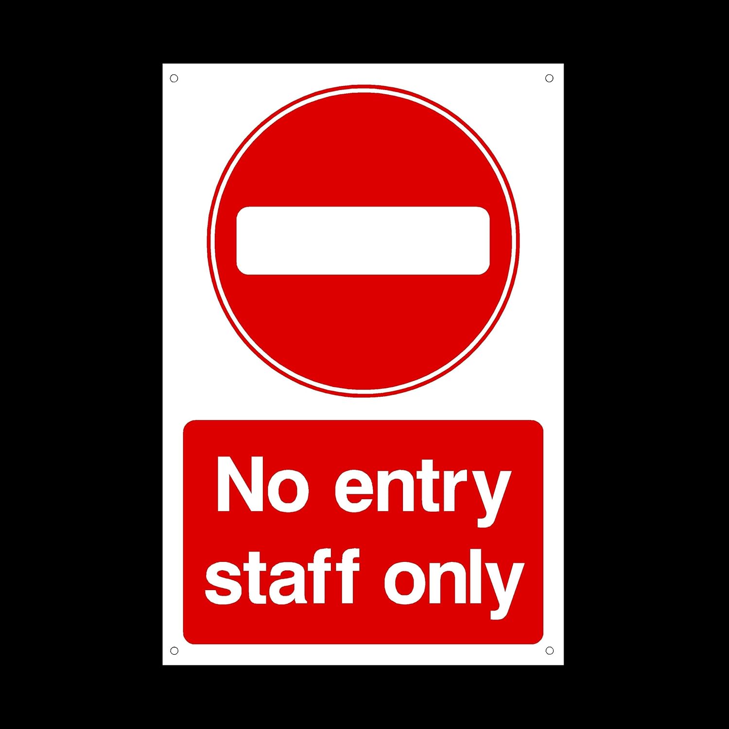 Public Safety Staff Equipment A5 No Entry Staff Only Pack Of 2 Self Adhesive Vinyl Sign Waterproof Warning Business Office Industrial