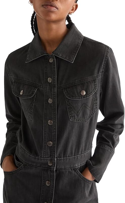 - Vestido feminino - Corte normal - Vestido de trench de trilho - Speedway Smoke