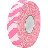 Luatoxry 27.43 Yards Hockey Stick Tape, 0.98in Width Lacrosse Tape, Imitation Cotton Cloth Hockey Stick Tapes, Pink Lacrosse Grip Tapes for Badminton Pole Pads, Baseball Bat, Multipurpose