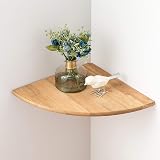 Gieanoo 9 Inch Solid Oak Corner Shelf Wall Mount Floating Shelf view 1