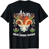 Aries Intense Fearless Aries Zodiac Sign Aries Birthday T-Shirt