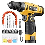 PULITUO 12V Yellow Cordless Drill Set Power Drill