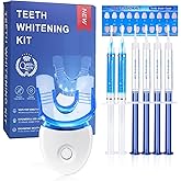 Sensitive Teeth Whitening Kit | Whitening Toothpaste Includes LED Light Therapy Device, 35% Carbamide Peroxide Whitening Gel, 4 Whitening Gel Syringes, 2 Enamel Repair Gel Syringes,and Dental Trays