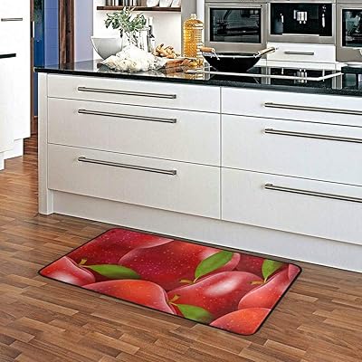Buy Red Apple Fruit Pattern Kitchen Floor Mat Non Slip Comfort Office Standing Cushioned Rug Home Decor Indoor Outdoor 39 X 20 Online In Indonesia B07sj5kv8m