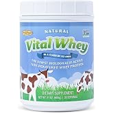 Natural Unflavored Grass-Fed Whey Protein Powder, Immune Vitality, 600g | 15g protein &amp; 3.5g BCAAs per scoop | Just 5 clean ingredients | Monk fruit sweetened | Tested for heavy metals &amp; purity