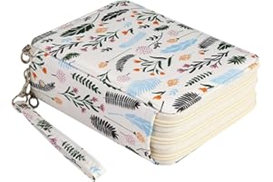 Lbxgap Portable Colored 72 Slots Pencil case Organizer with Printing Pattern for Watercolor Pens or Markers, Pencil Case Organizer for Artist