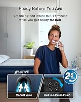 Active Era Premium Double Air Bed with Built-In Pump 195x137x36cm view 4