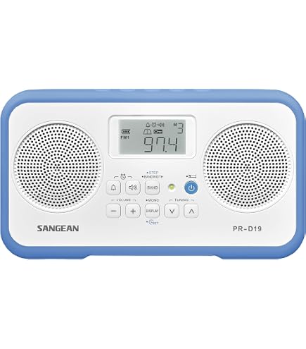 Sangean PR-D5 Digital AM/FM Portable Radio With RDS - Includes 110V AC Adapter, Alarm, Sleep Timer