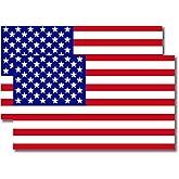Magnet Me Up American Flag Magnet Decal, 3x5 inches, 2 Pack, Red, White, and Blue, Heavy Duty Automotive Magnet for Car Truck SUV, Mailboxes, or Any Other Magnetic Surface, Gift, Made in USA