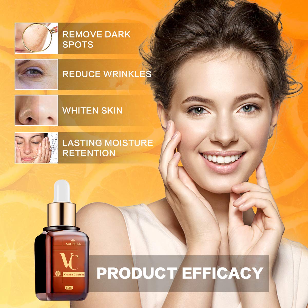 Vitamin C Serum for Face with Hyaluronic Acid to Rejuvenate Face And skin Best Serum for Anti Aging with Natural Ingredients Dark Circles Anti Wrinkl Fine Lines and Sun Damage Corrector: Beauty