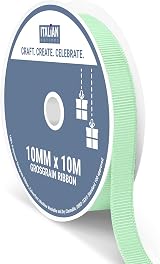 Italian Options 10mm Grosgrain Ribbon Mint Green 10m Craft Gift Bows Hair