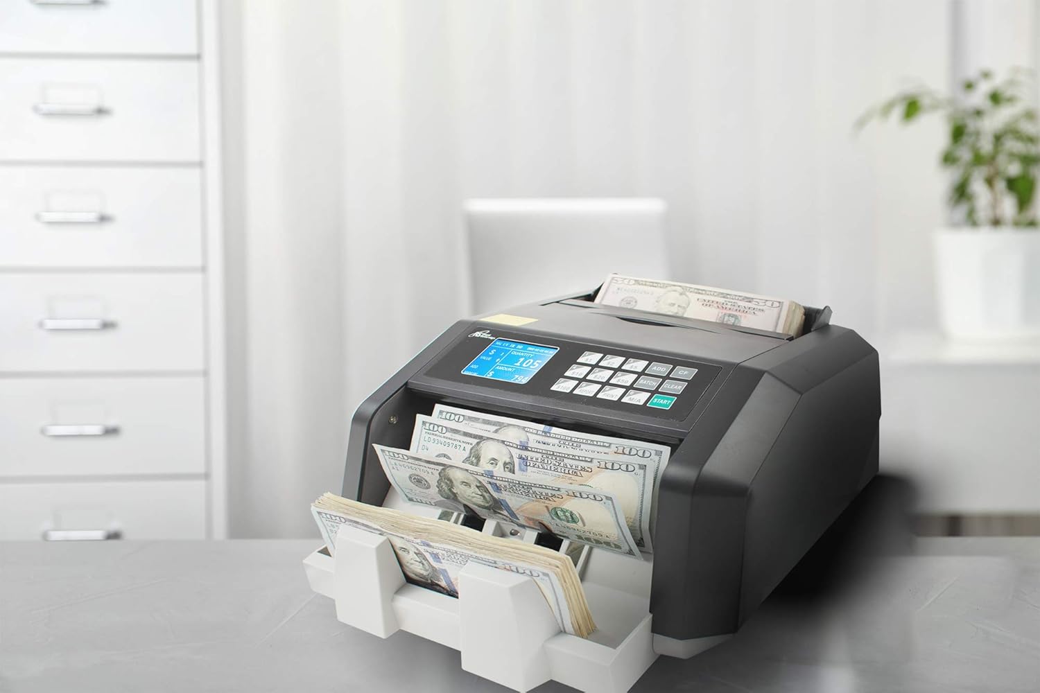 Royal Sovereign High Speed Money Counting Machine, with UV, MG, IR Counterfeit Bill Detector & Value Counting (RBC-ES250) : Office Products